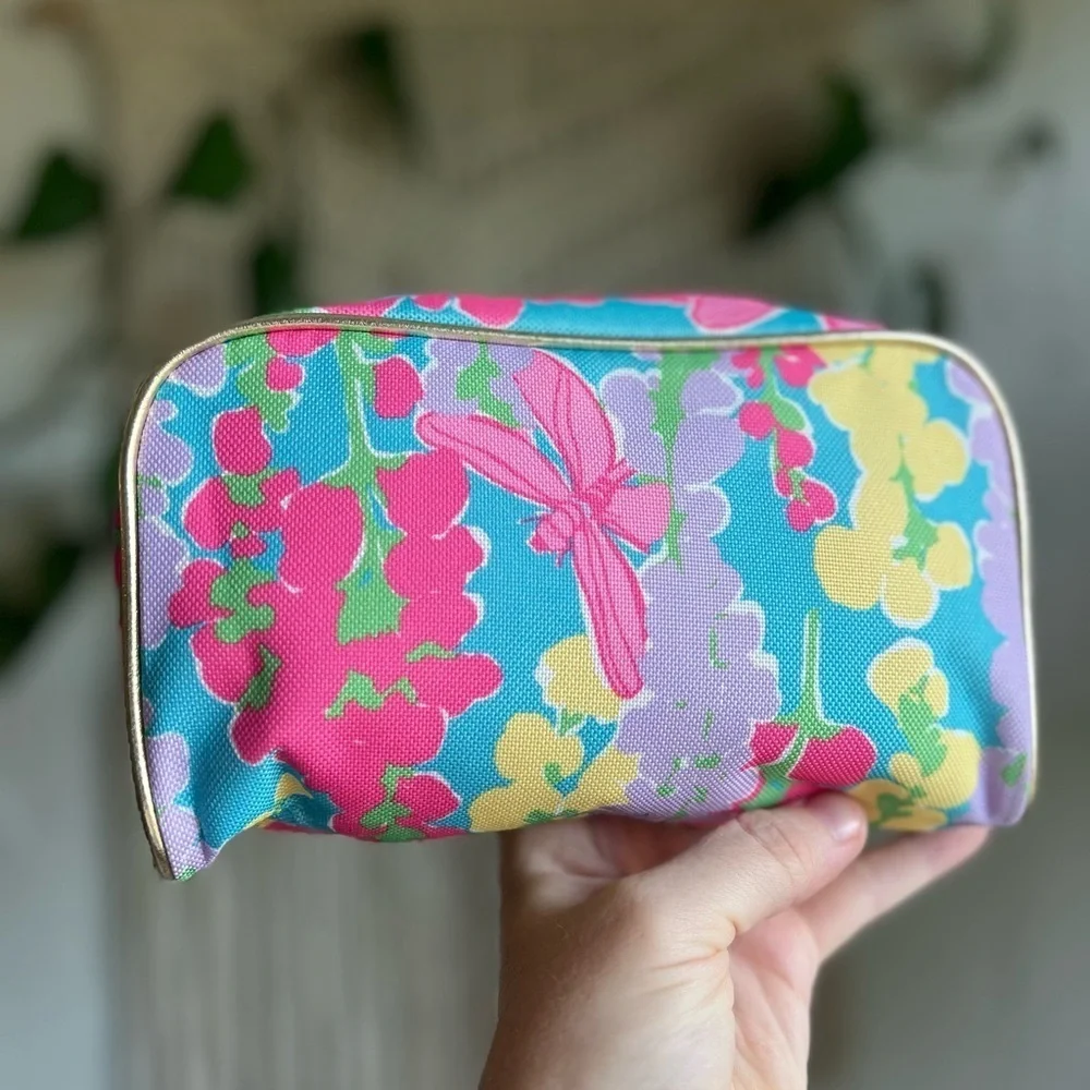 Lilly Pulitzer x Estée Lauder Floral Cosmetic Bag Makeup Pouch Travel Case
